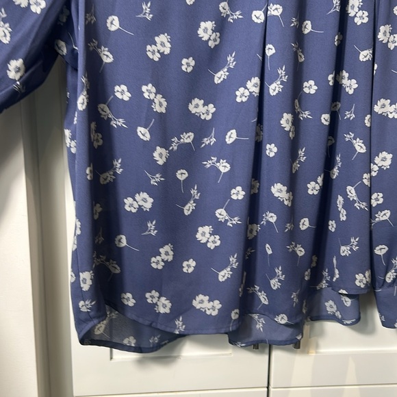 Simply Vera Vera Wang Long Sleeve Floral Print Blouse Women's Size XXL - Picture 12 of 13